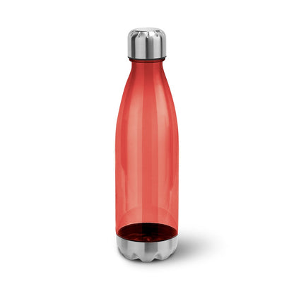 ANCER promotional bottle in red with custom logo branding
