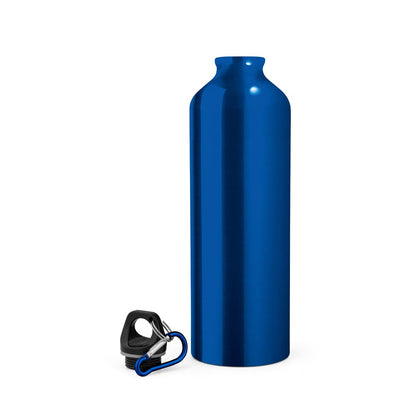 LANDSCAPE L promotional bottle in royal blue (detail view) with custom logo branding