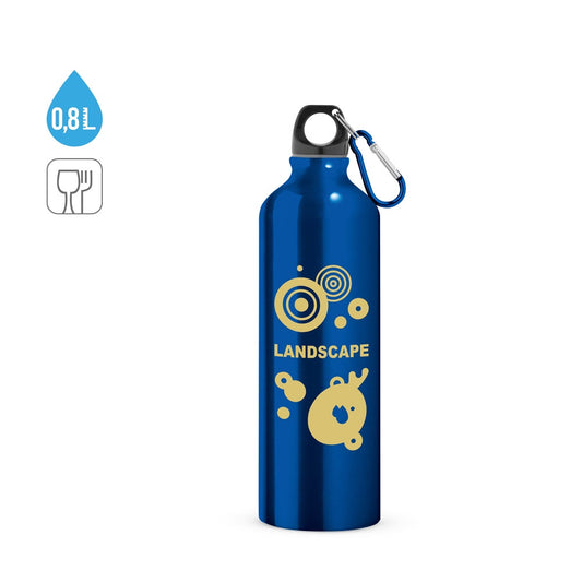 LANDSCAPE L promotional bottle (complete set view) with custom logo branding