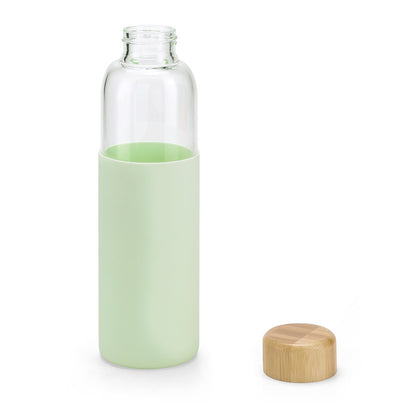 DAKAR promotional thermal bottle in light green (detail view) with custom logo branding