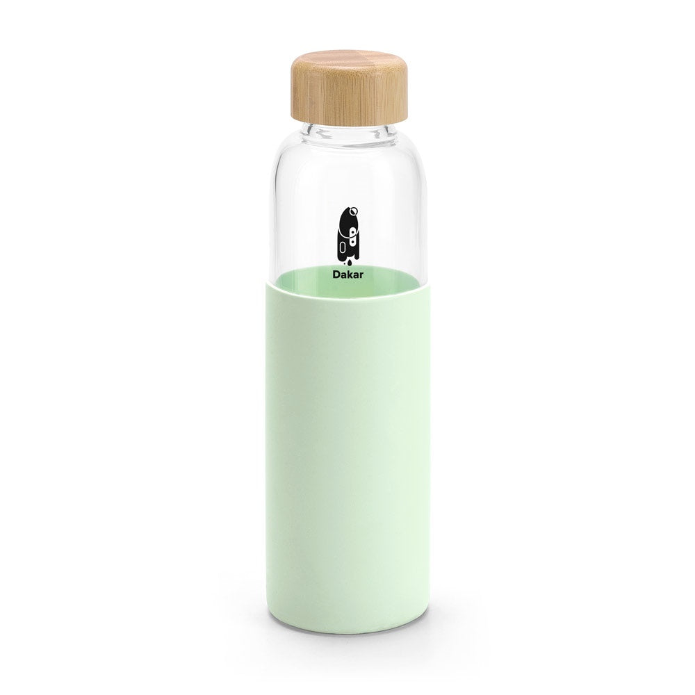 DAKAR promotional thermal bottle in light green with custom logo branding