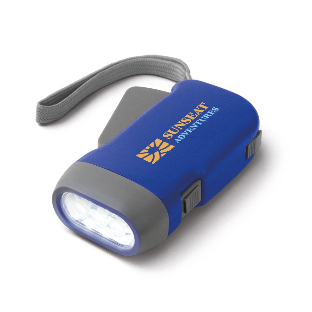 EDDIE promotional camping item in blue with custom logo branding