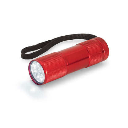 FLASHY promotional camping item in red with custom logo branding