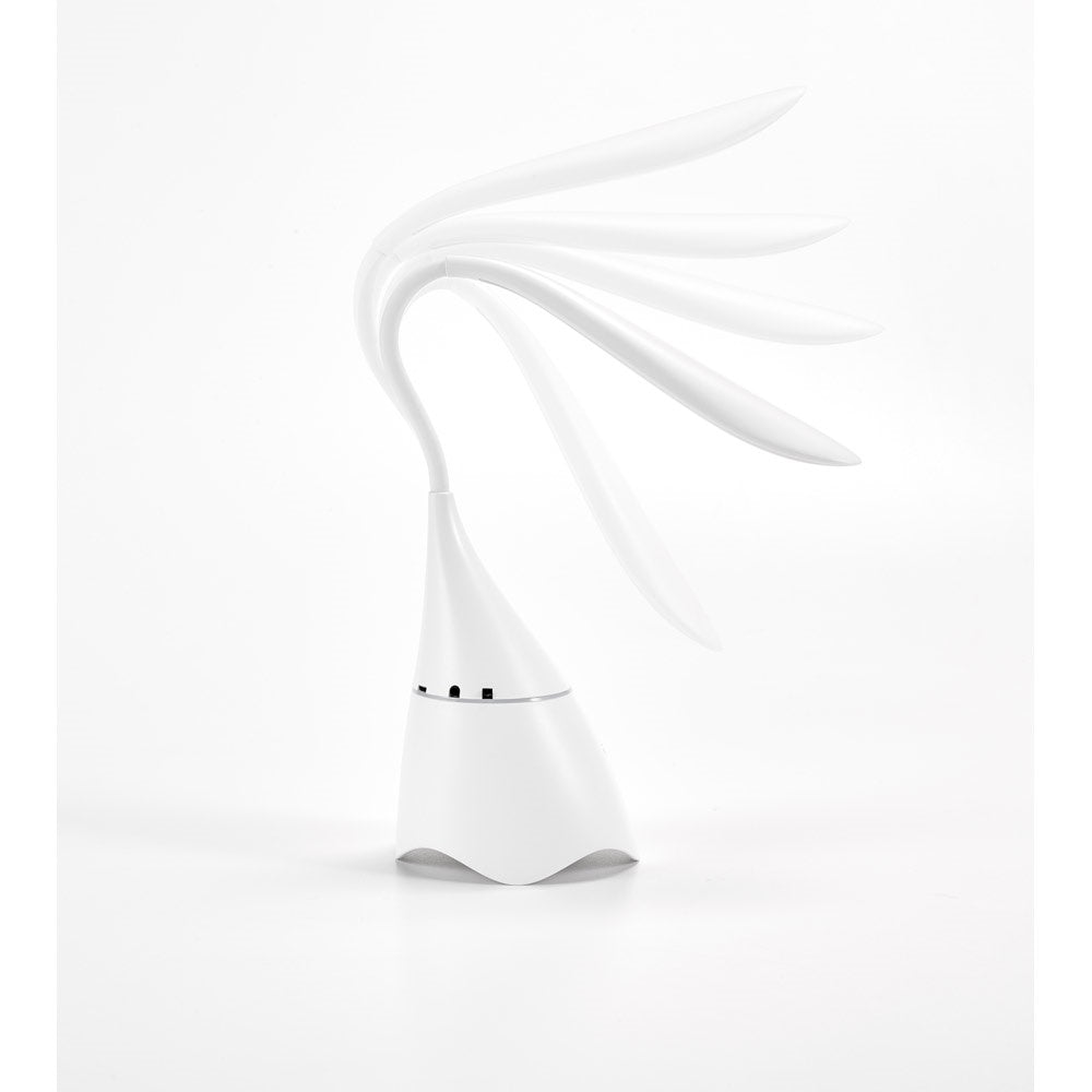 GRAHAME promotional desk accessory in white (detail view) with custom logo branding