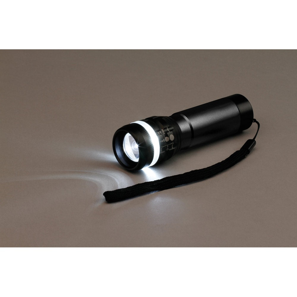 ZOOMIN promotional camping item in black (detail view) with custom logo branding