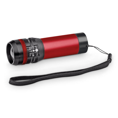 ZOOMIN promotional camping item in red with custom logo branding