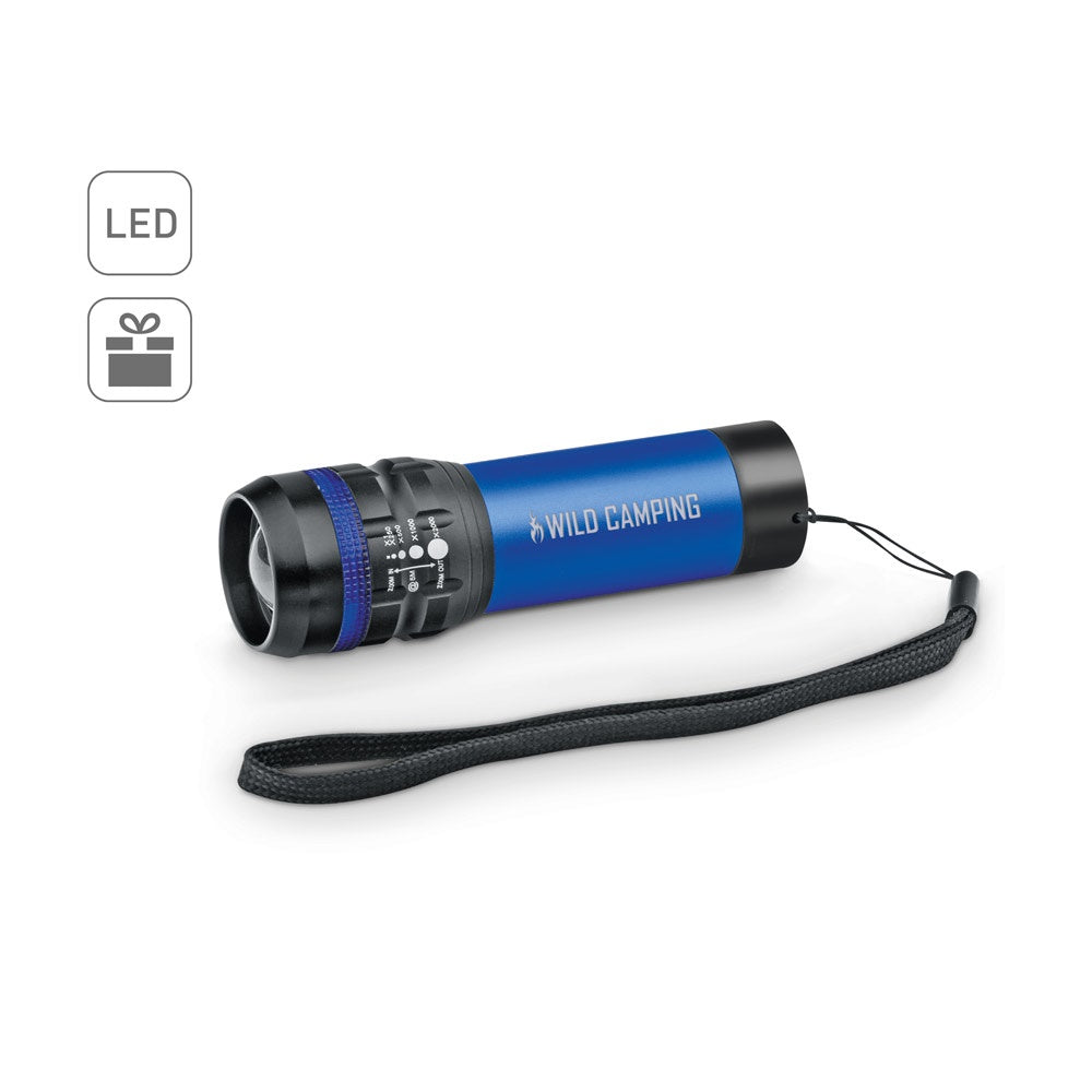 ZOOMIN promotional camping item (complete set view) with custom logo branding