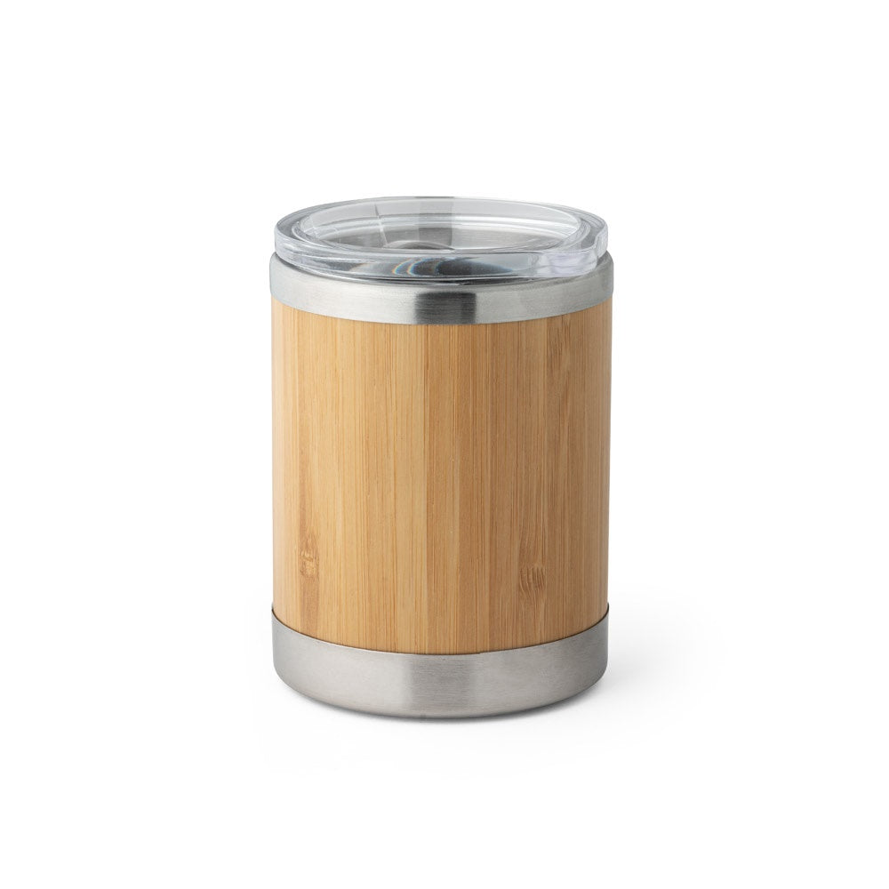 LYCKA promotional travel cup in natural with custom logo branding