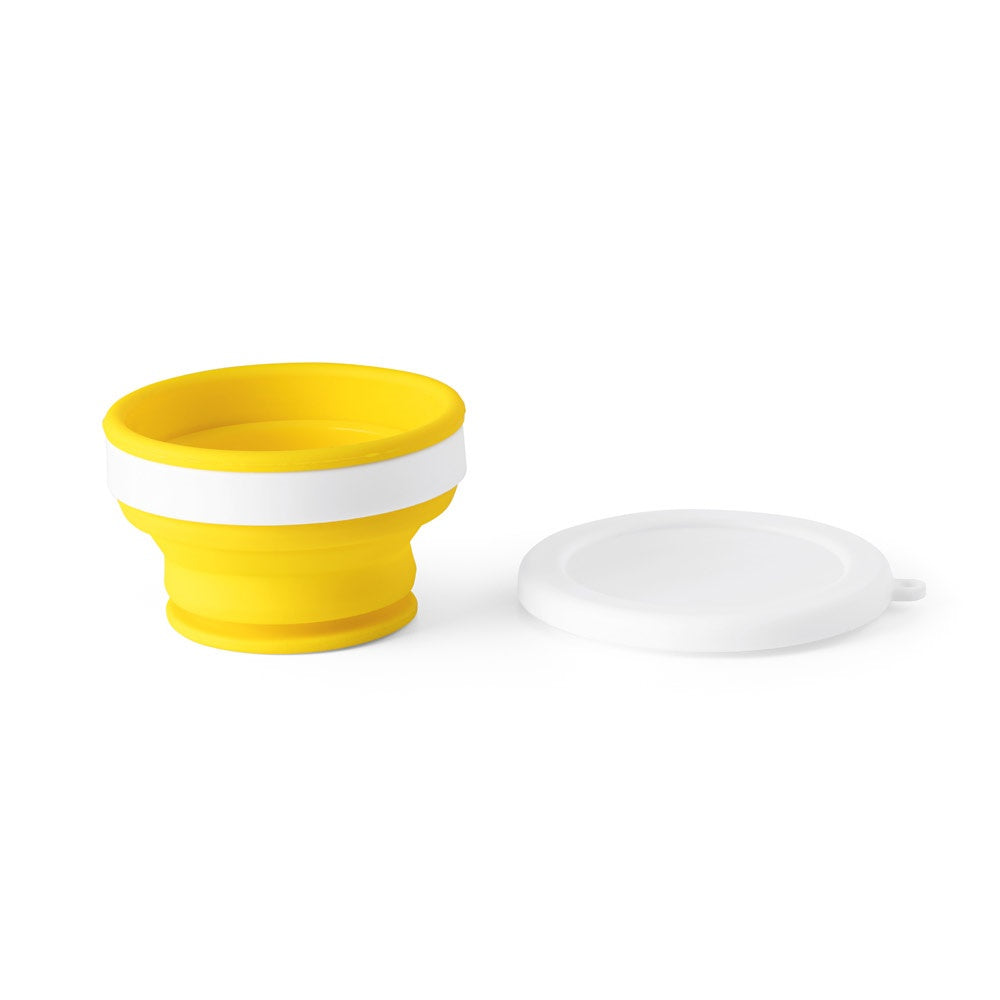 ASTRADA promotional bottle in yellow (detail view) with custom logo branding
