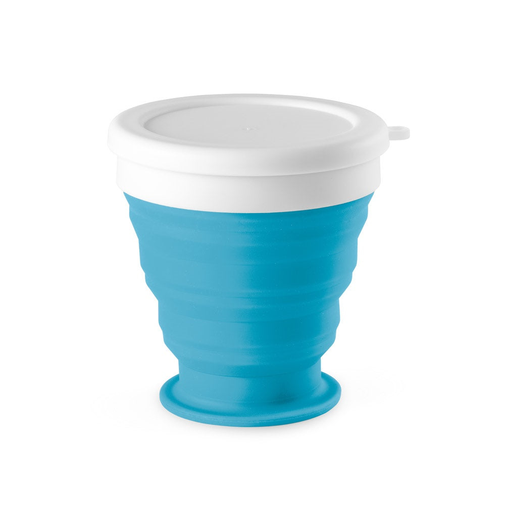 ASTRADA promotional bottle in light blue with custom logo branding