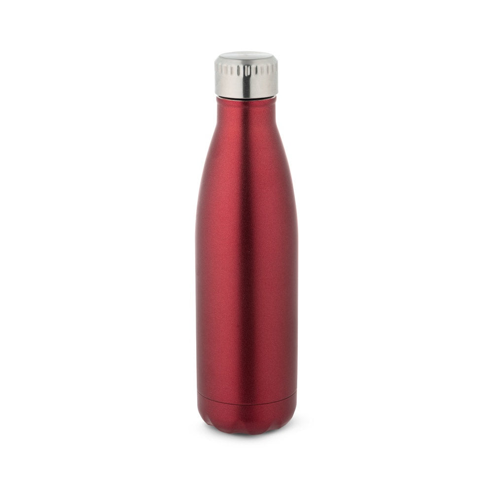 SHOW SATIN promotional thermal bottle in red with custom logo branding