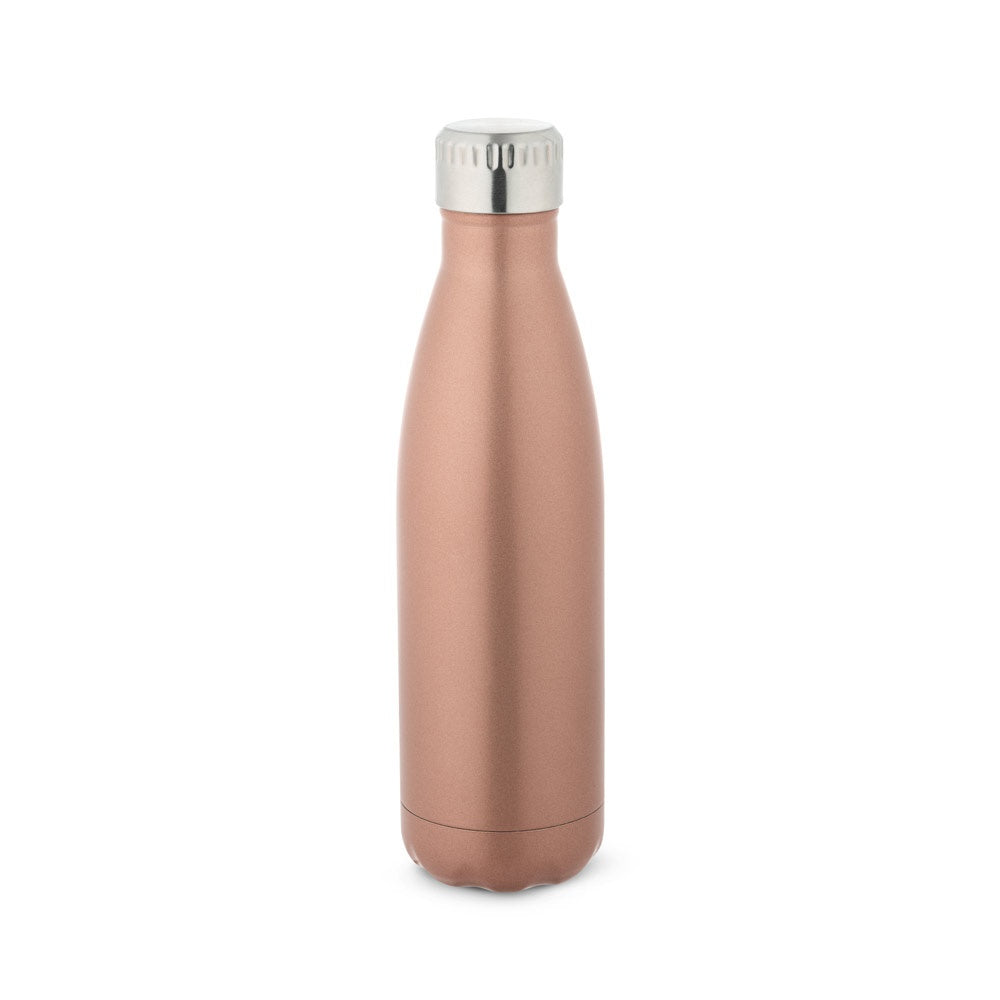 SHOW SATIN promotional thermal bottle in champagne with custom logo branding