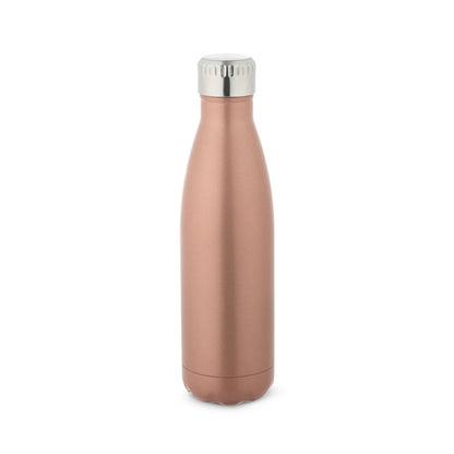 SHOW SATIN promotional thermal bottle in champagne with custom logo branding