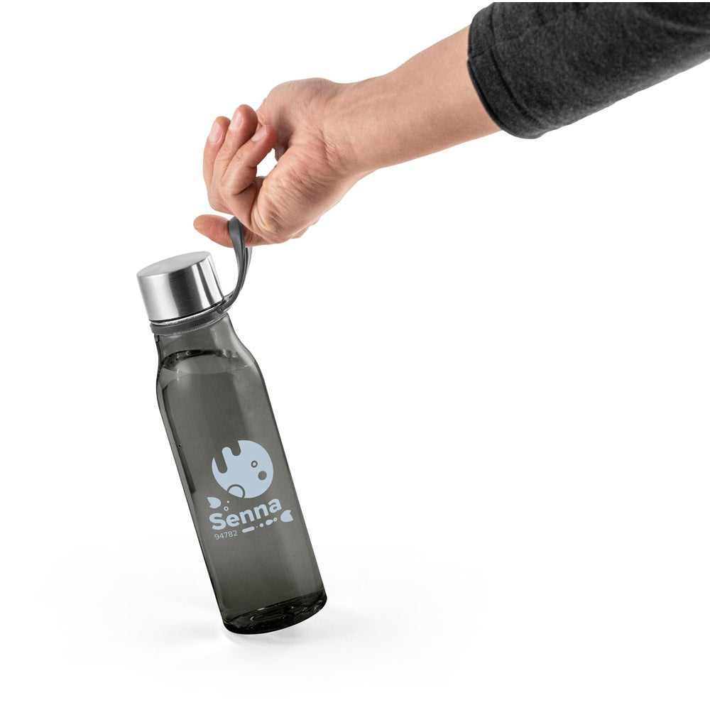 SENNA promotional bottle in black with custom logo branding
