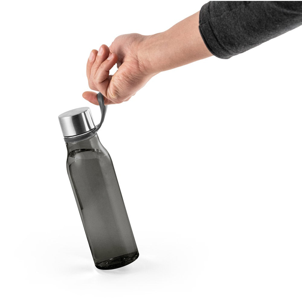 SENNA promotional bottle in black (detail view) with custom logo branding