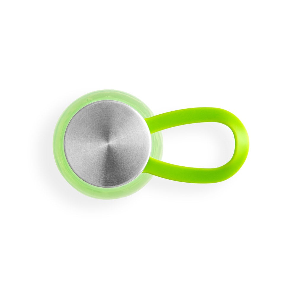 SENNA promotional bottle in light green (detail view) with custom logo branding