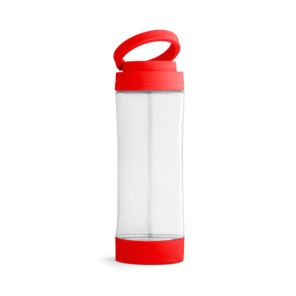 QUINTANA promotional bottle in red with custom logo branding