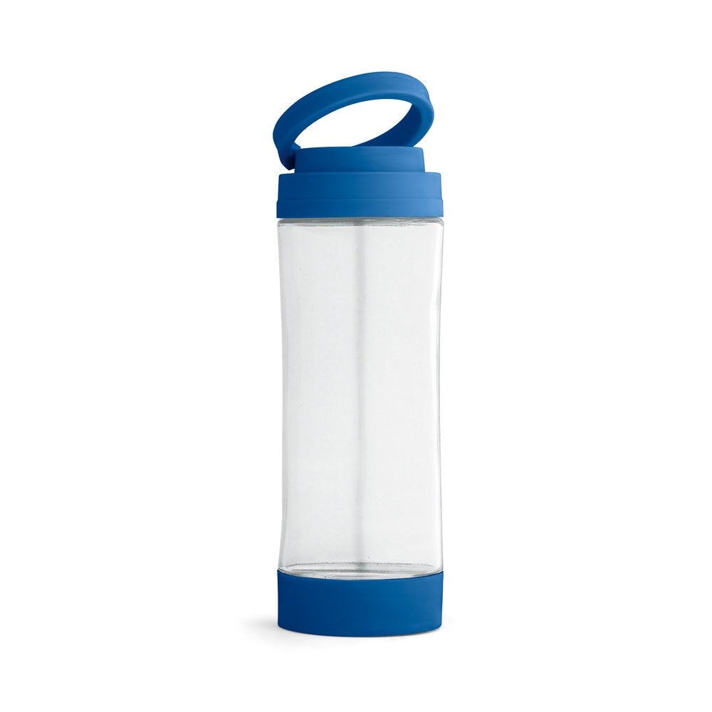 QUINTANA promotional bottle in royal blue with custom logo branding