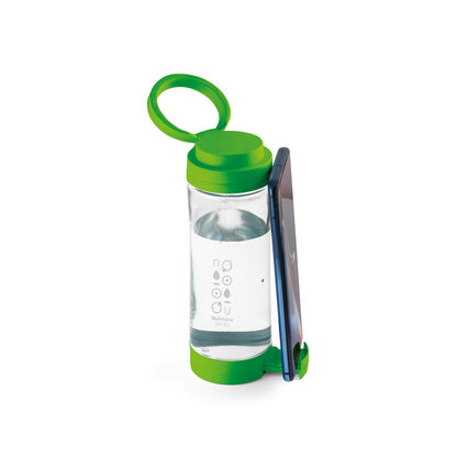 QUINTANA promotional bottle in light green with custom logo branding