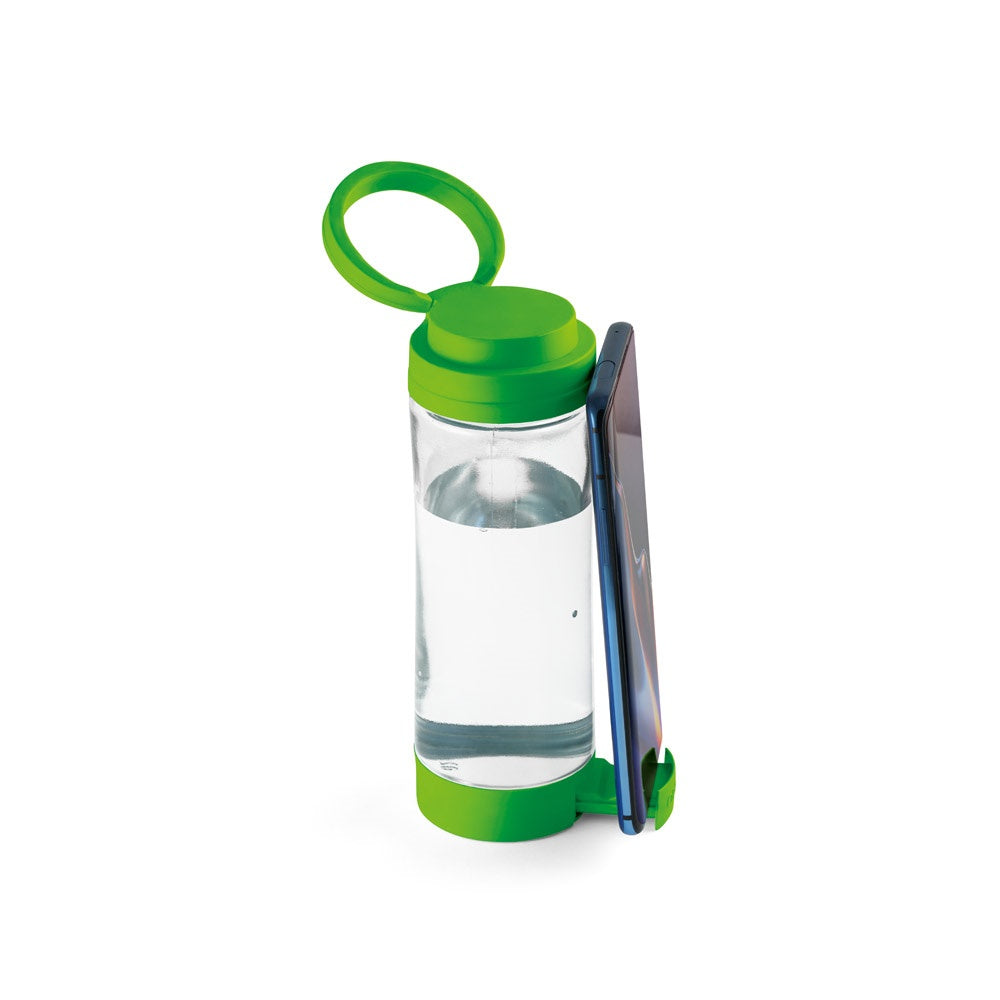 QUINTANA promotional bottle in light green (detail view) with custom logo branding