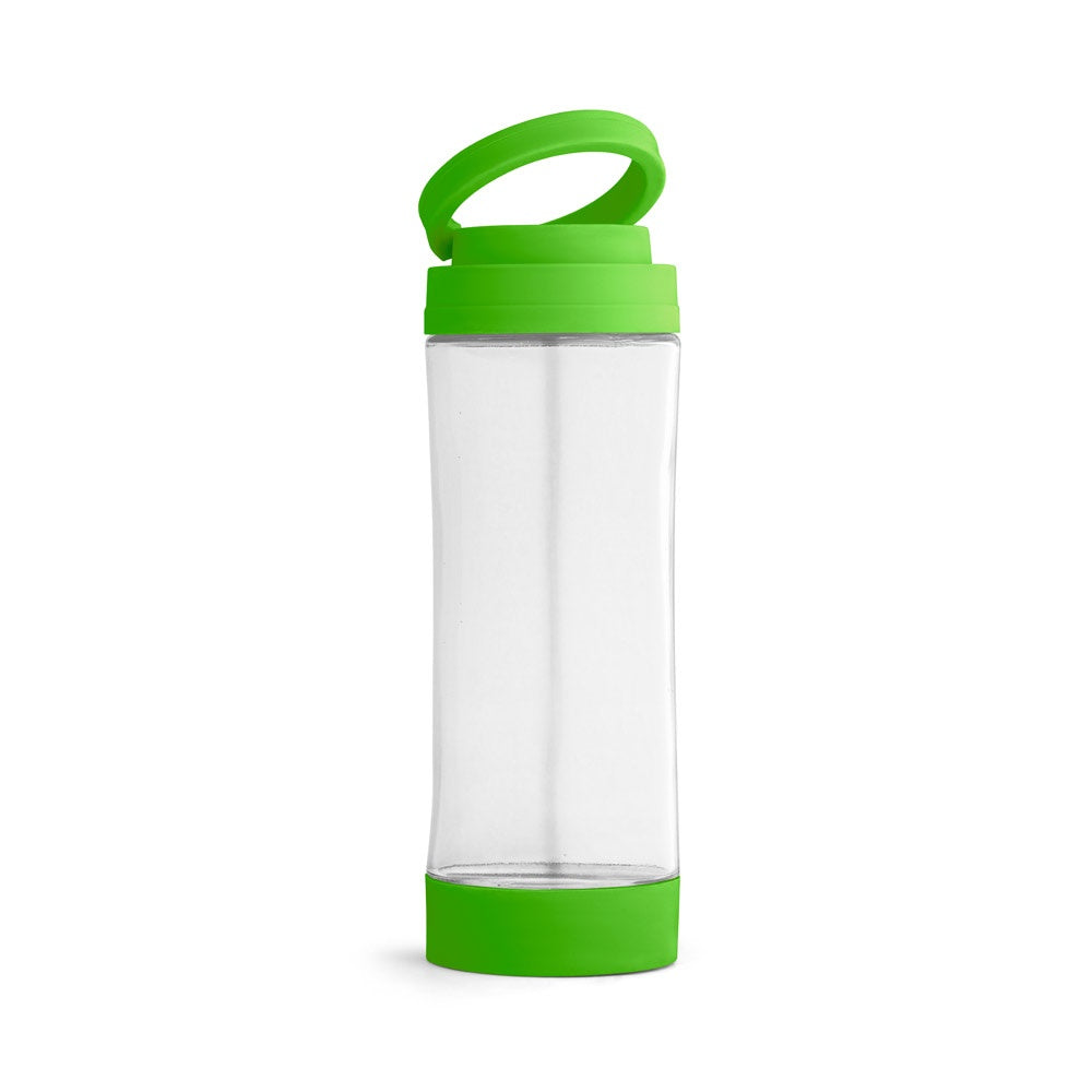 QUINTANA promotional bottle in light green with custom logo branding