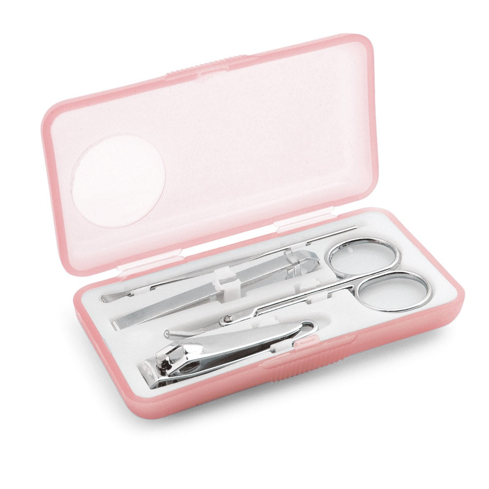NADIA promotional cosmetic item in light pink (detail view) with custom logo branding