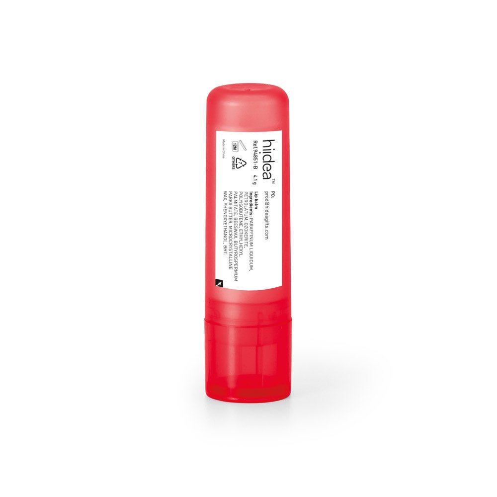 JOLIE promotional cosmetic item in red (detail view) with custom logo branding