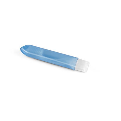 HARPER promotional travel accessory in light blue (detail view) with custom logo branding