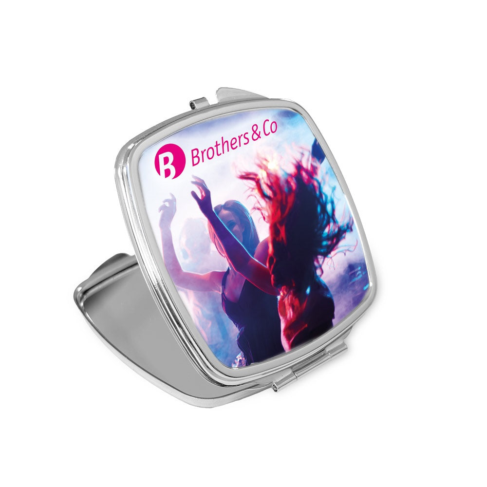 SHIMMER promotional personal care item in silver with custom logo branding