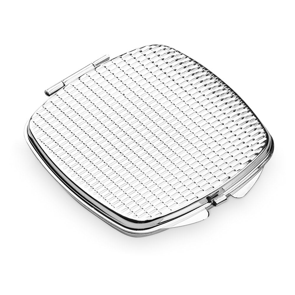 SHIMMER promotional personal care item in silver (detail view) with custom logo branding