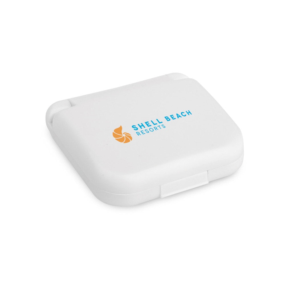 BILBO promotional travel accessory in white with custom logo branding