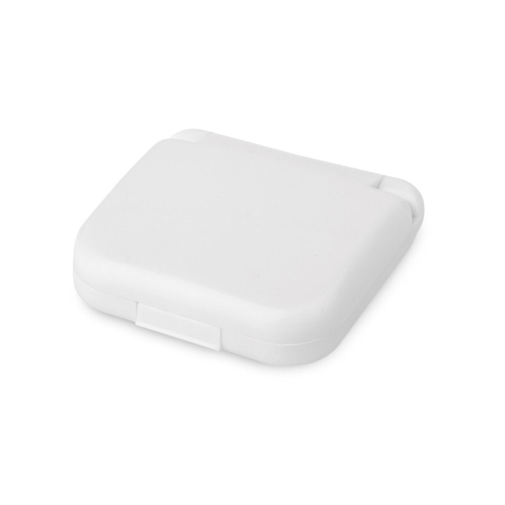 BILBO promotional travel accessory in white (gift box packaging) with custom logo branding