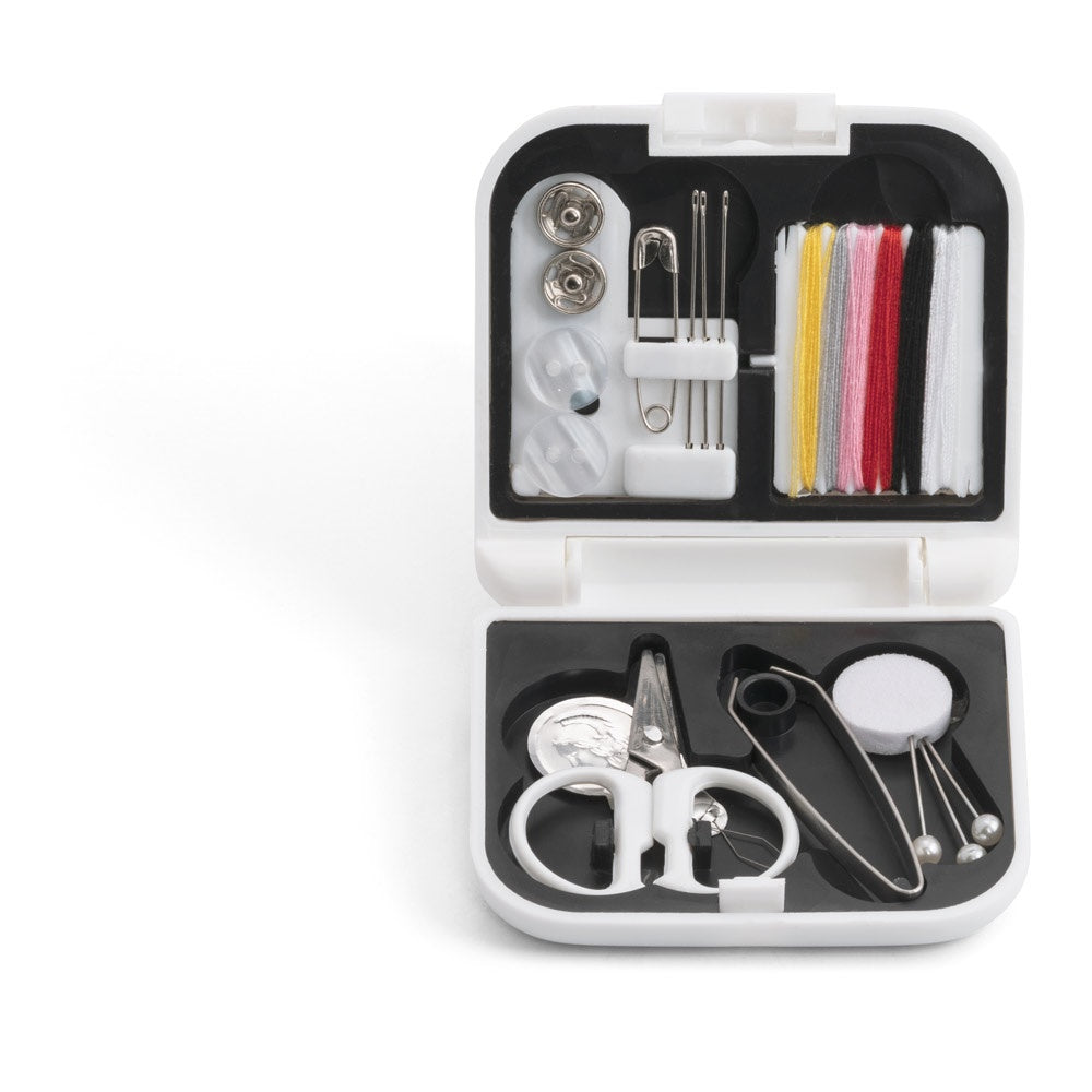 BILBO promotional travel accessory in white (detail view) with custom logo branding