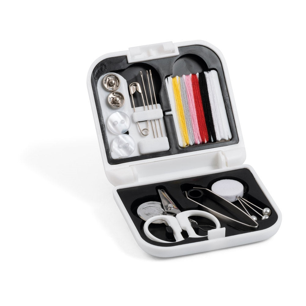 BILBO promotional travel accessory in white (detail view) with custom logo branding