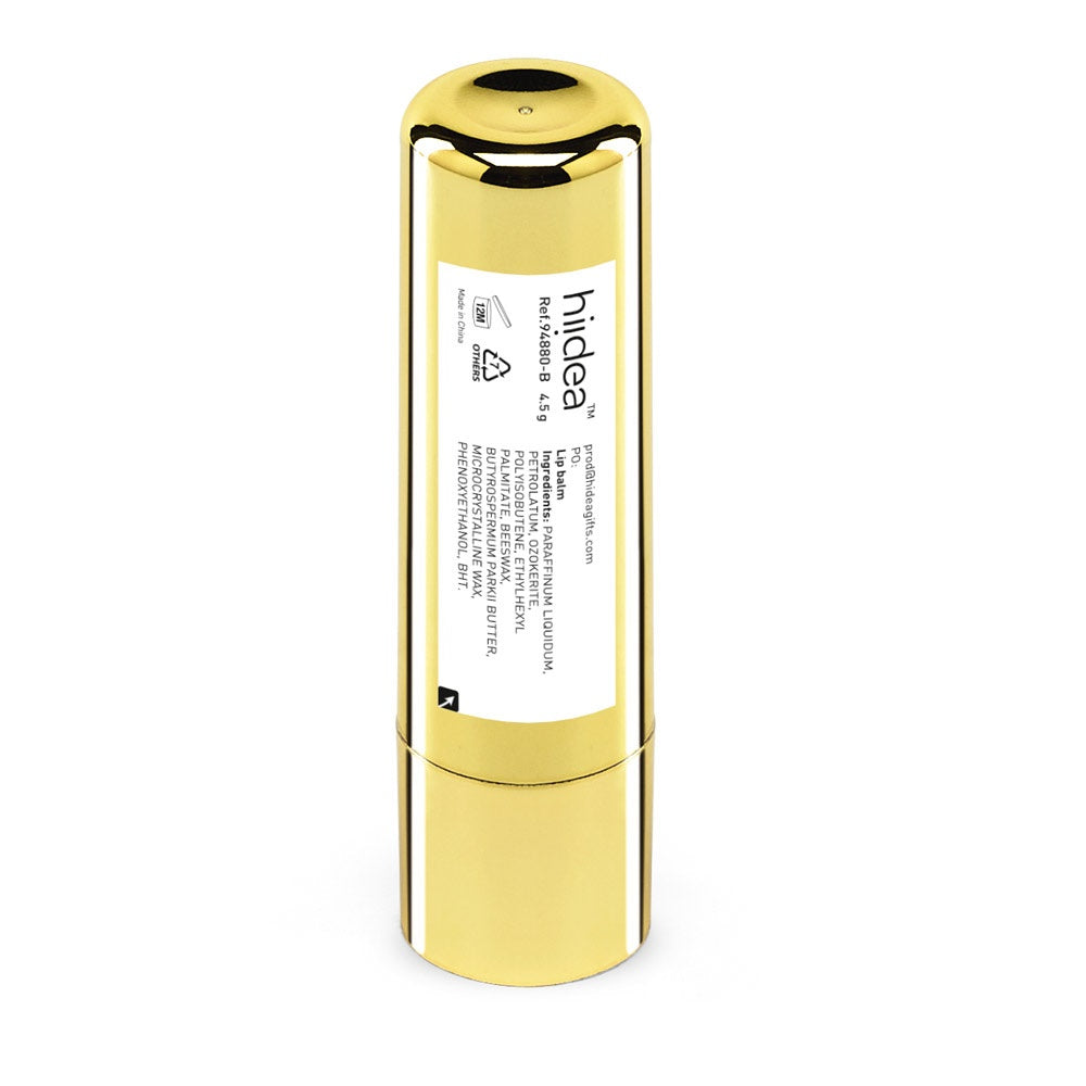 SCARLETT promotional cosmetic item in golden (detail view) with custom logo branding