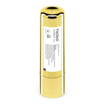 SCARLETT promotional cosmetic item in golden (detail view) with custom logo branding