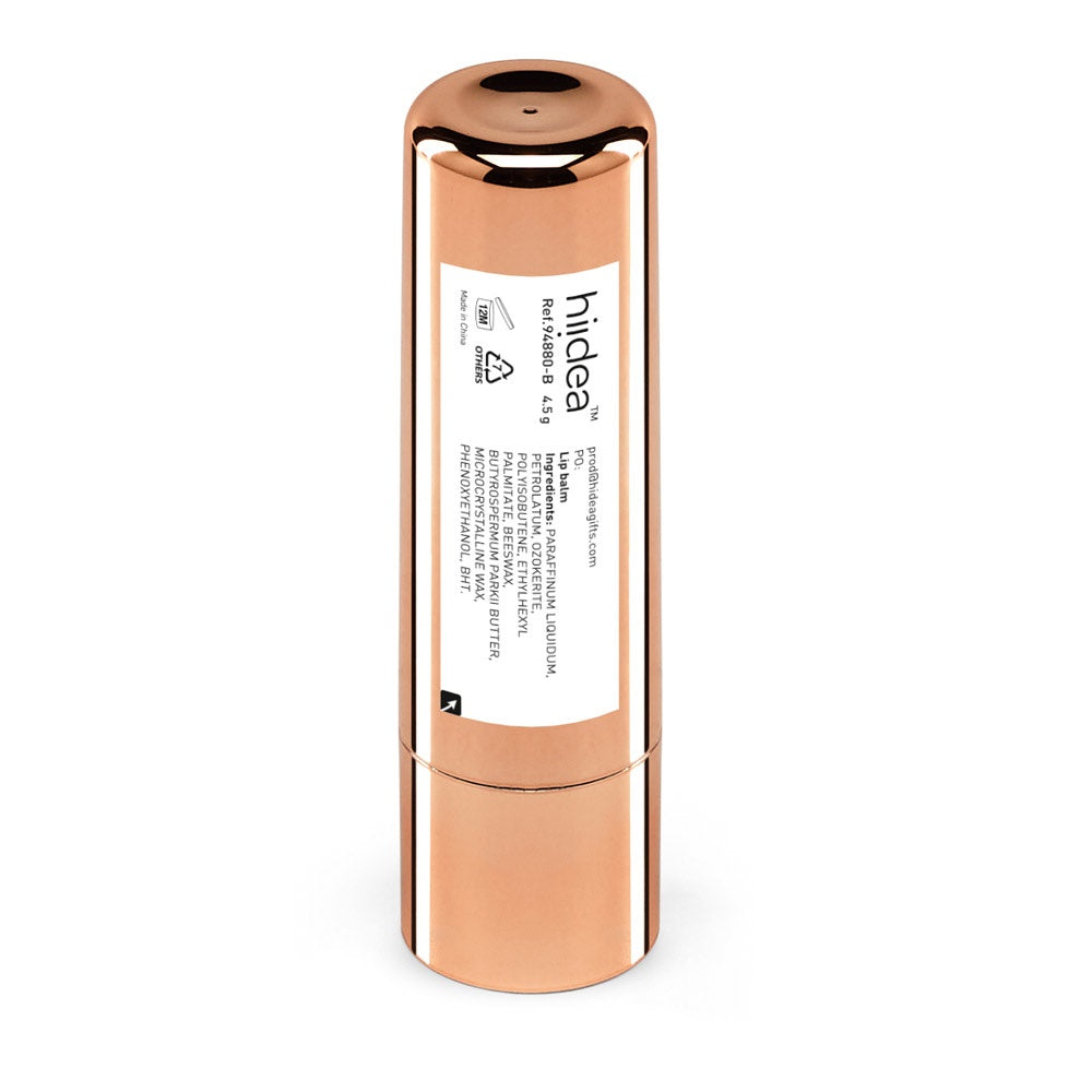 SCARLETT promotional cosmetic item in copper (detail view) with custom logo branding