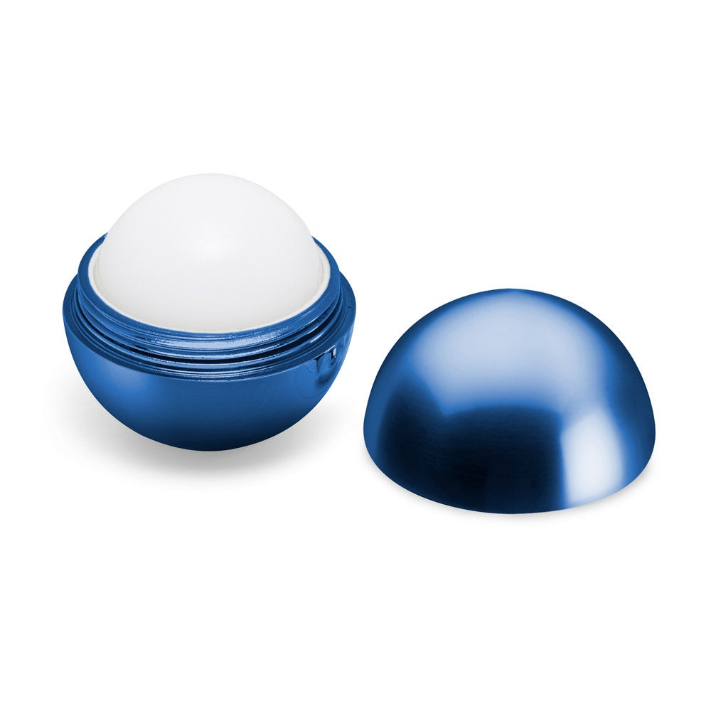 ALBA promotional cosmetic item in royal blue (detail view) with custom logo branding