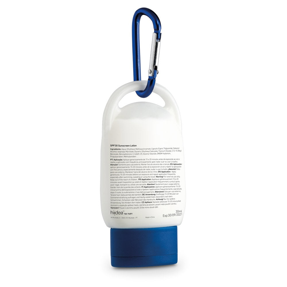 ERIC promotional travel accessory in blue (detail view) with custom logo branding