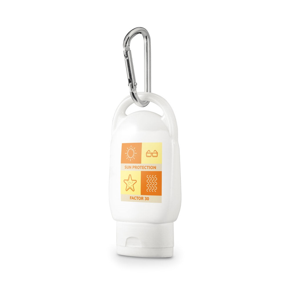 ERIC promotional travel accessory in white with custom logo branding