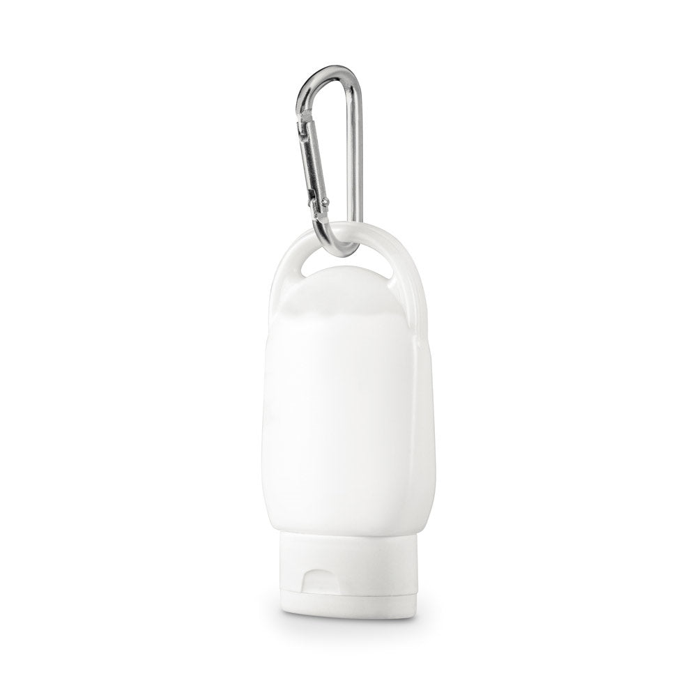 ERIC promotional travel accessory in white (detail view) with custom logo branding