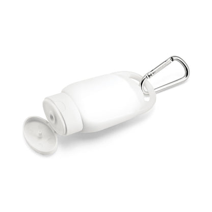 ERIC promotional travel accessory in white (detail view) with custom logo branding