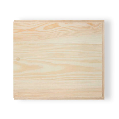 BOXIE WOOD L promotional home accessory in dark natural (detail view) with custom logo branding