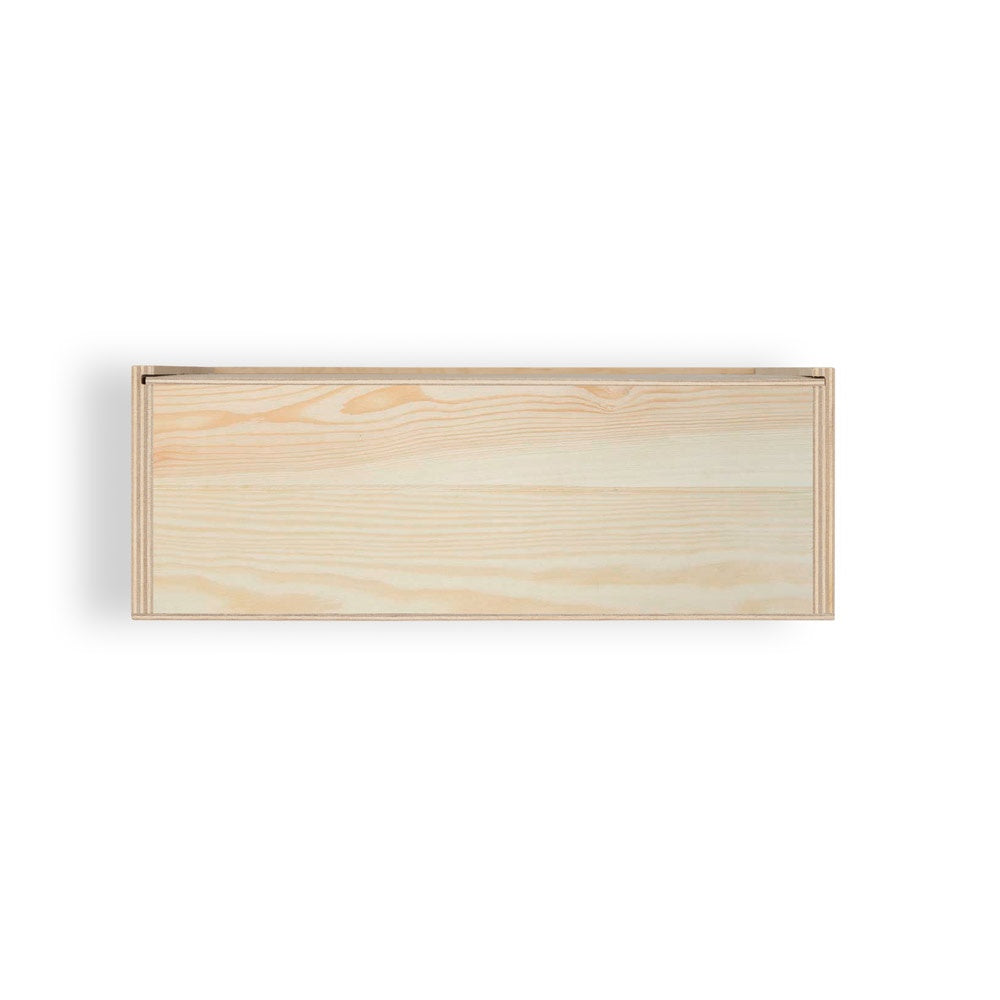 BOXIE WOOD L promotional home accessory in dark natural (detail view) with custom logo branding
