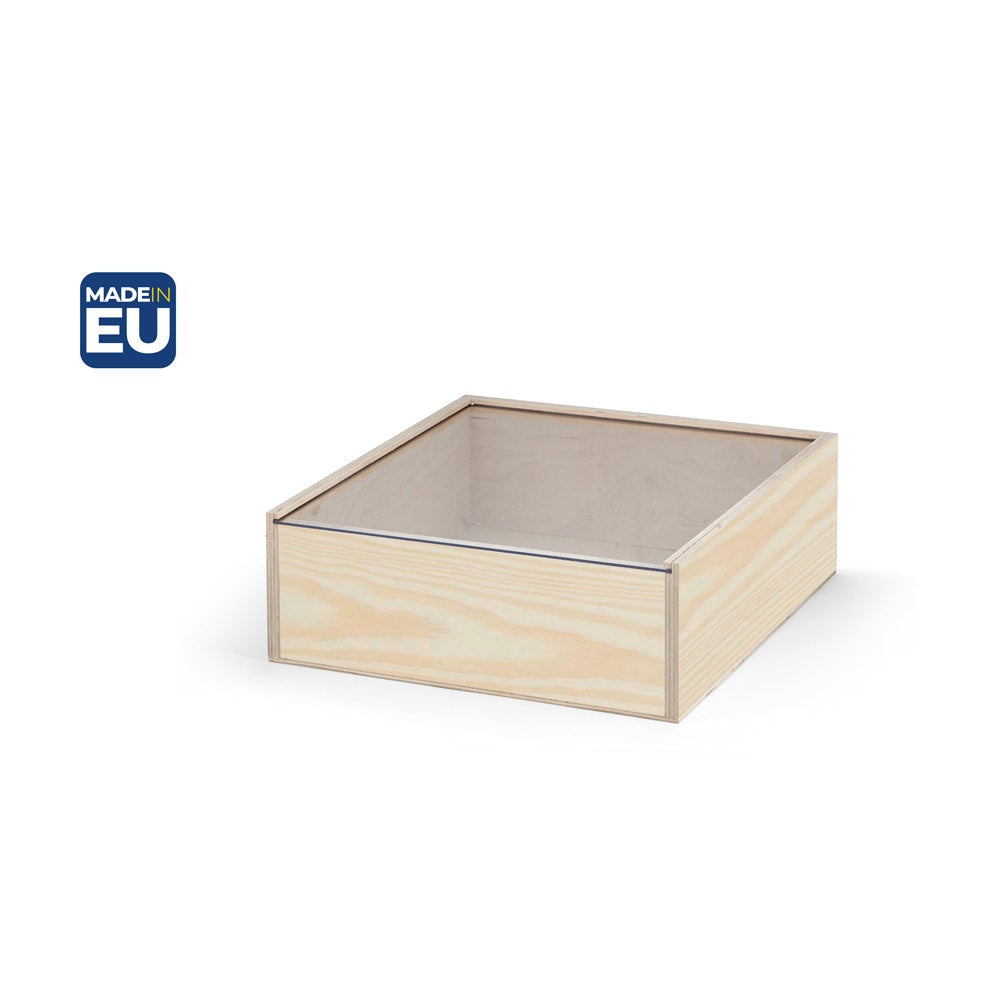 BOXIE CLEAR L promotional home accessory (complete set view) with custom logo branding