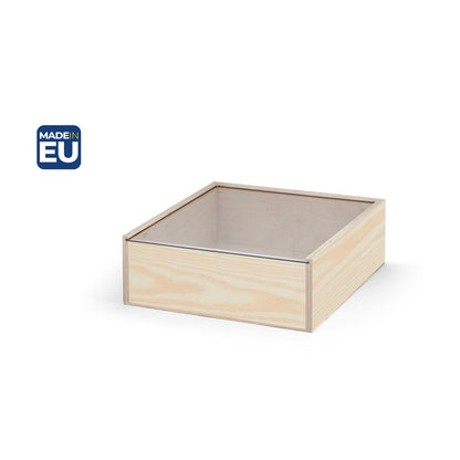 BOXIE CLEAR L promotional home accessory (complete set view) with custom logo branding