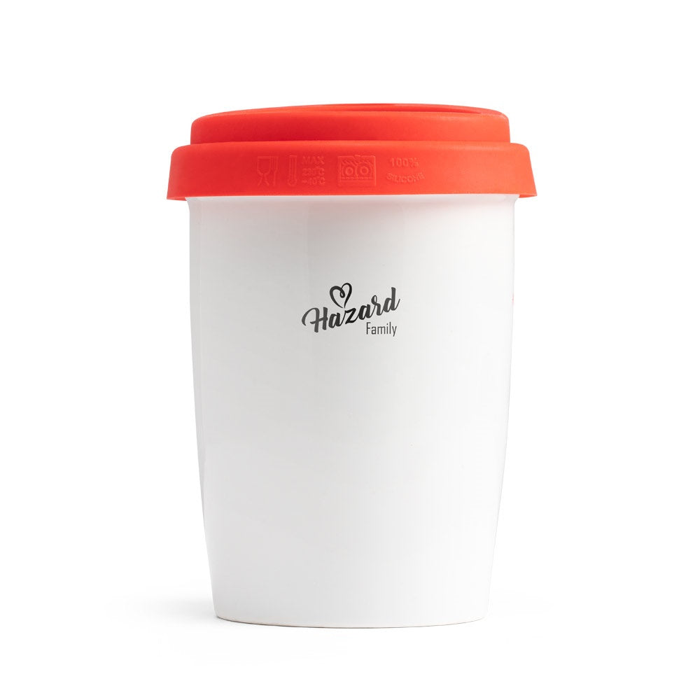 HAZARD promotional home accessory in red with custom logo branding