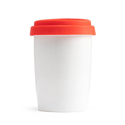 HAZARD promotional home accessory in red (detail view) with custom logo branding