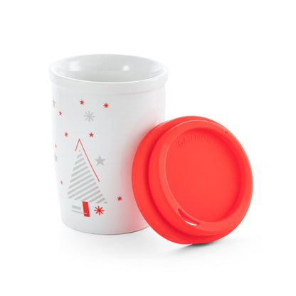 HAZARD promotional home accessory in red (detail view) with custom logo branding