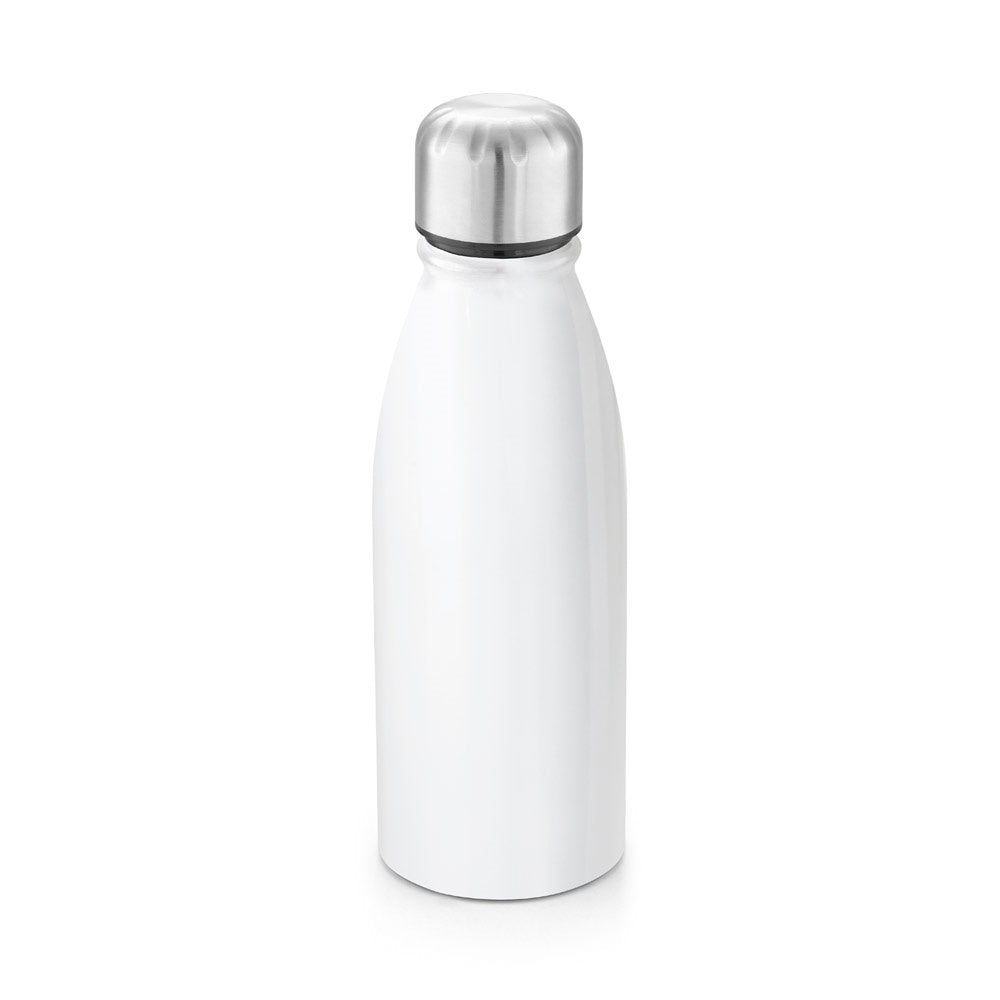 BILLY promotional bottle in white with custom logo branding